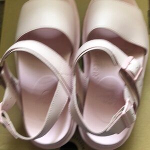 Pink doc martens platform sandals